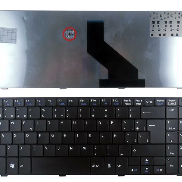 Teclado Espanhol Preto para Portátil LG A505 A510 A520 Series - Compatível e de Alta Qualidade