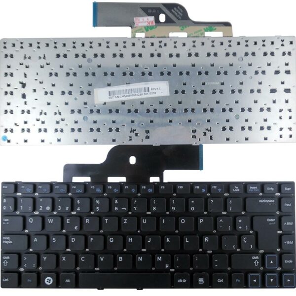 Teclado para Portátil Samsung NP300E5A Series - Espanhol, Preto, Frameless