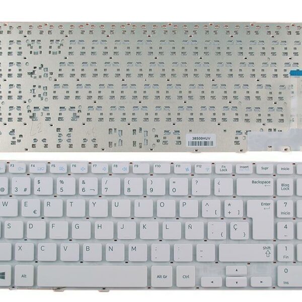 Teclado Portátil Samsung 370R5E NP370R5E NP370T5E 510R5E Branco Espanhol - Green Computer