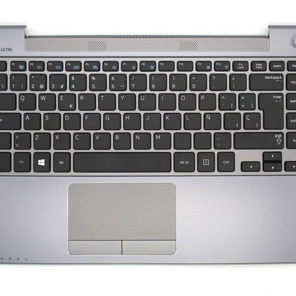 Teclado Espanhol Preto com Carcaça para Portátil Samsung NP530U4B NP530U4C Series