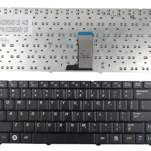 Teclado Inglês Americano para Portátil Samsung R519 NP-R519 Series - Preto