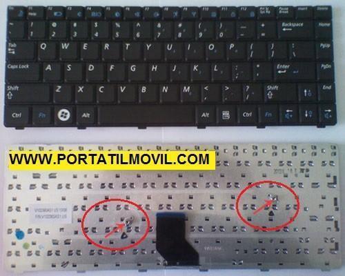 Teclado para Portátil Samsung NP-R522 R515 R520 Series - Inglês, Preto, Com Moldura - Part Numbers BA59-02487J, BA59-02487A, V102360HS1