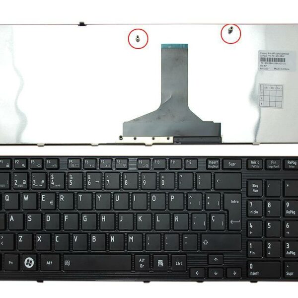 Teclado Portátil Toshiba Satellite P750 P750D P755 P755D Qosmio X770 X775 Espanhol Preto Sem Retroiluminação