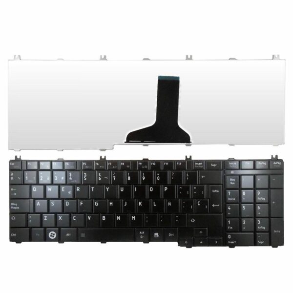 Teclado Espanhol para Portátil Toshiba Satellite C650 C660 L650 L750 Series - Sem Retroiluminação