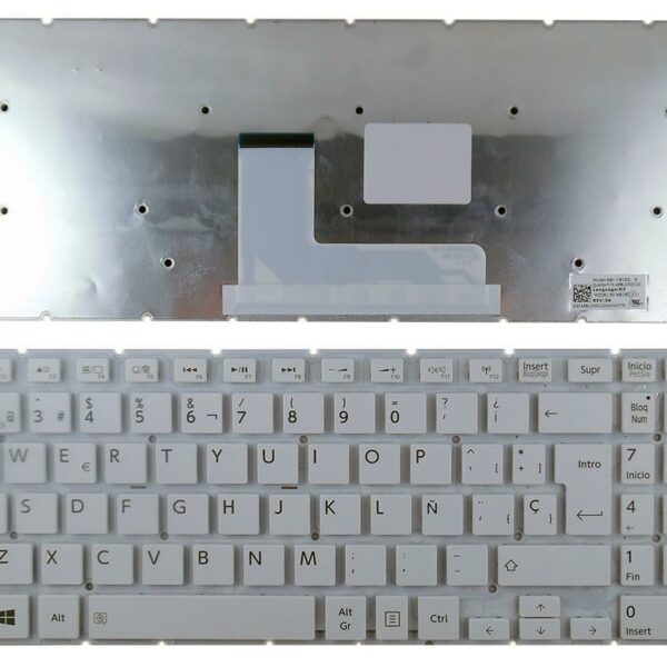 Teclado para Portátil Toshiba Satellite L50-B Series NSK-V91SQ AEBLIU00120 Branco