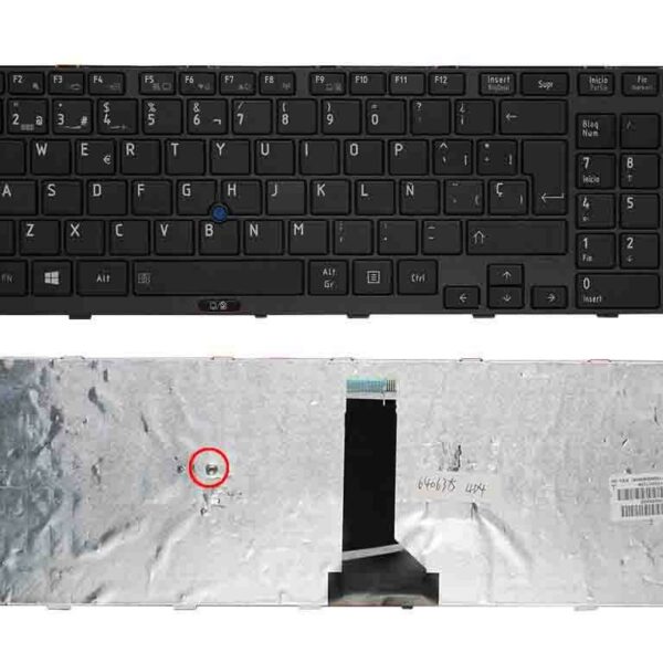 Teclado para Portátil Toshiba Tecra R850 Preto - Layout Espanhol