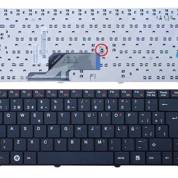 Teclado Espanhol Preto Com Moldura para Portátil Vit M2400 Series - Compatível com V092328MK1, M2420 e mais