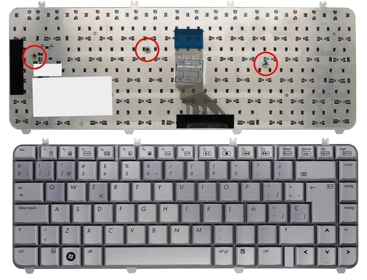 TECLADO PARA PORTATIL HP PAVILION DV5 DV5Z DV5T DV5-1000 PRATA - Image 2