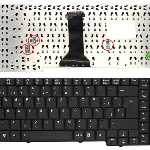 Teclado para Portátil ASUS X56 X70 F7 M51 F7F MP-03756E0-5285 Preto - Green Computer