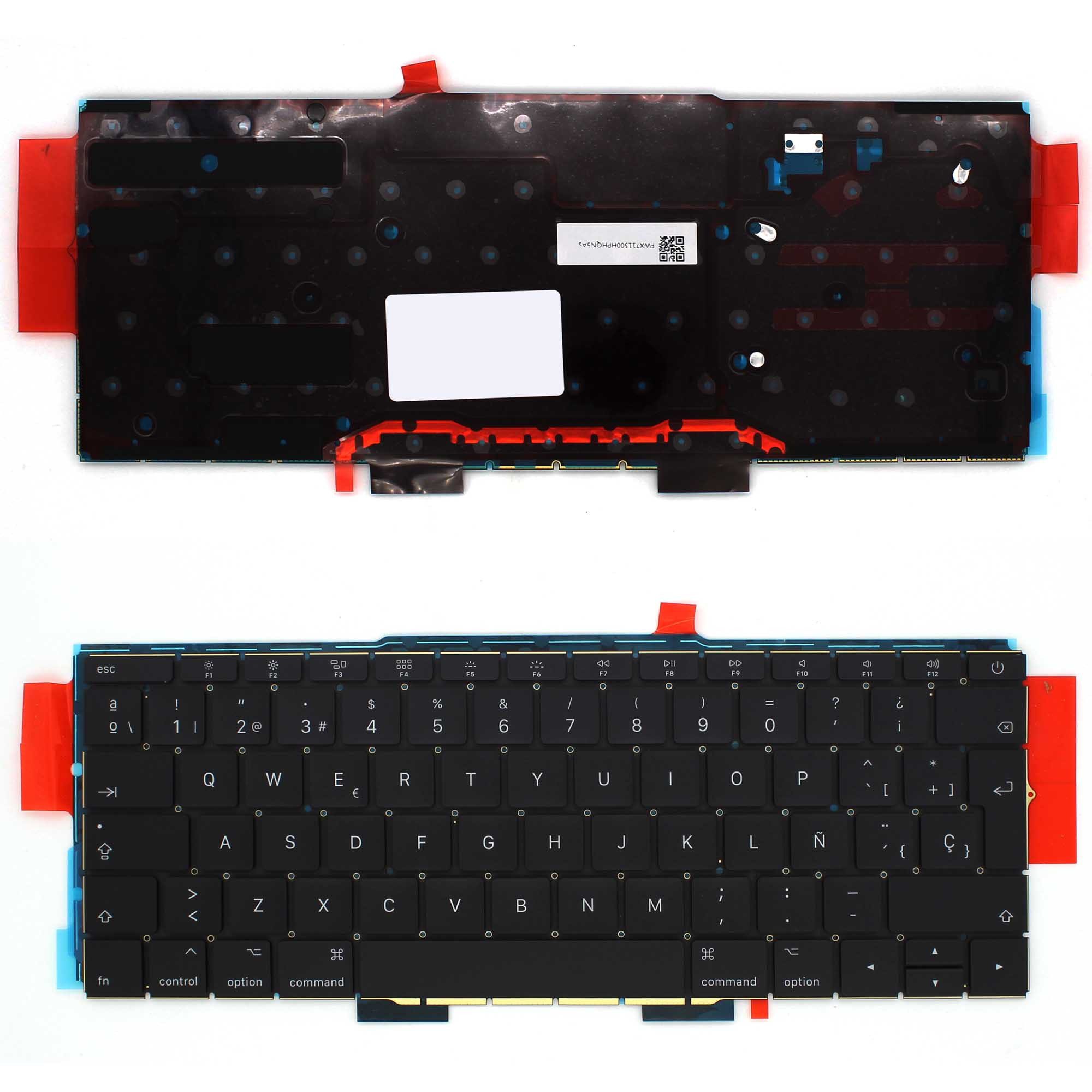 Teclado Retroiluminado para Portátil Apple MacBook Pro A1708 13.3 Polegadas Preto Espanhol
