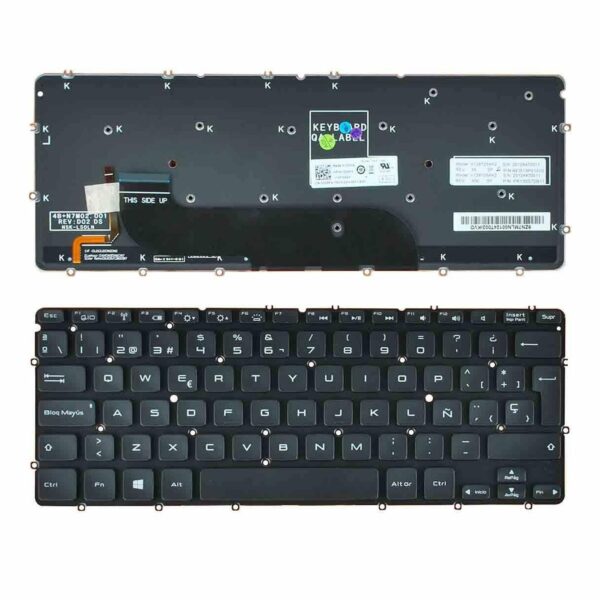 Teclado Retroiluminado para Portátil Dell XPS 13 L321X - Part Number 0X52TT - Preto