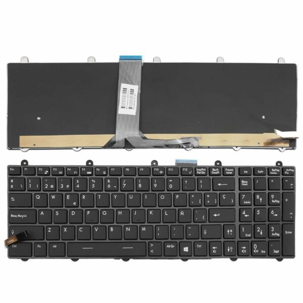 Teclado Retroiluminado Espanhol para Portátil MSI GT60 GT70 GX60 GX70 GT780 GT783 GX780 Series - V132150BK1 SP