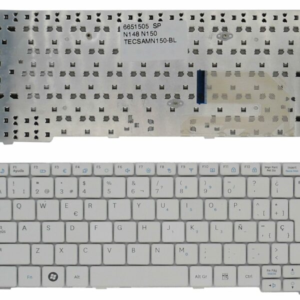 Teclado Portátil Samsung NP N145 N148 N150 Series Branco CNBA590 - Layout Espanhol