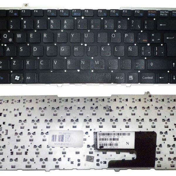 Teclado Espanhol Preto para Portátil Sony Vaio VGN-FW Series - Compatível com VGN-FW31, VGN-FW51, VGN-FW145EW