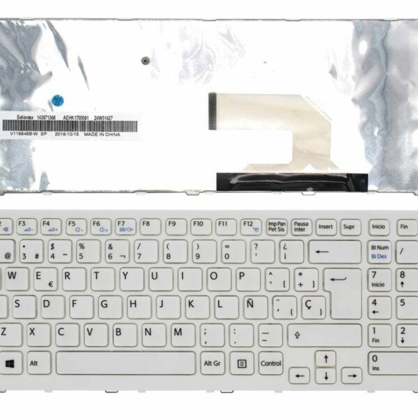 Teclado Espanhol Branco para Portátil Sony Vaio PCG-61611M - Substituição Original Green Computer