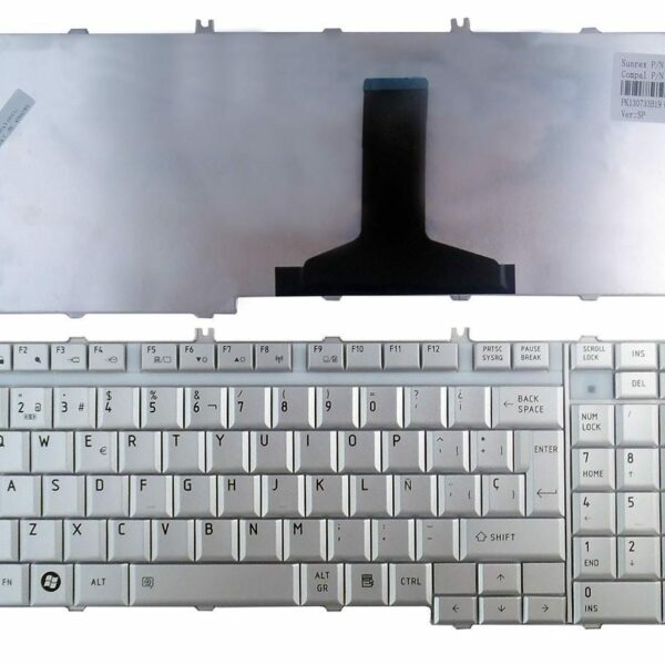 TECLADO PARA PORTATIL TOSHIBA NSK-TBZ0S 9J.N9282.Z0S MP-06876E0-6987 PK130731B19 MP-06876E0-9303