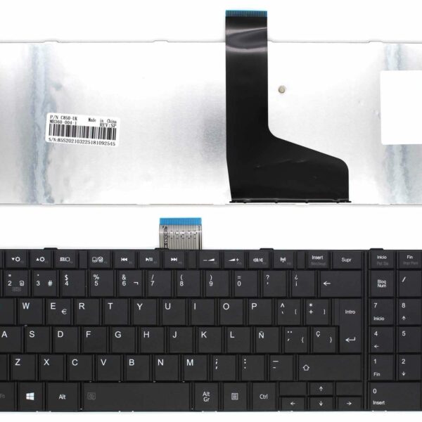 Teclado Espanhol para Portátil Toshiba Satellite Pro C850-1G8 Preto - Green Computer