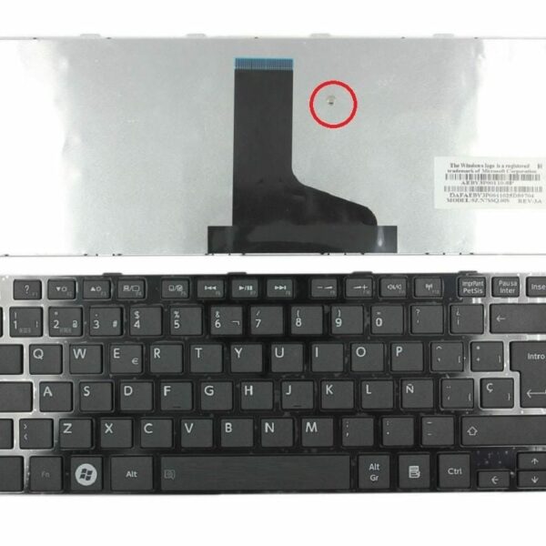 Teclado Portátil Toshiba Satellite L830-10U Espanhol Preto - P/N: AEBY3P01010-SP, MP-11B26E0-920W
