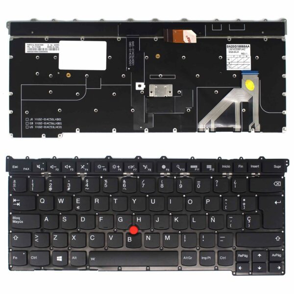 TECLADO PARA PORTATIL LENOVO THINKPAD X1 CARBON 3GEN 2015 MQ6-85GB SG-6470-2EA