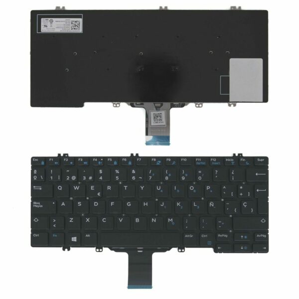 Teclado para Portátil Dell Latitude 5280, 7280, 7390, 8289 Series - Idioma Espanhol - PN: 07WCPX, PK131S53B21