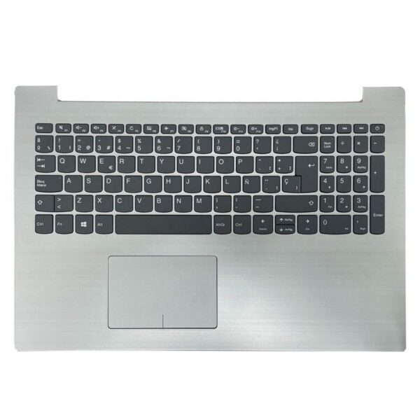 CARCAÇA SUPERIOR CON TECLADO PARA PORTATIL LENOVO IDEAPAD 320-15IAP 320-15IKB 320-15IS PRATA