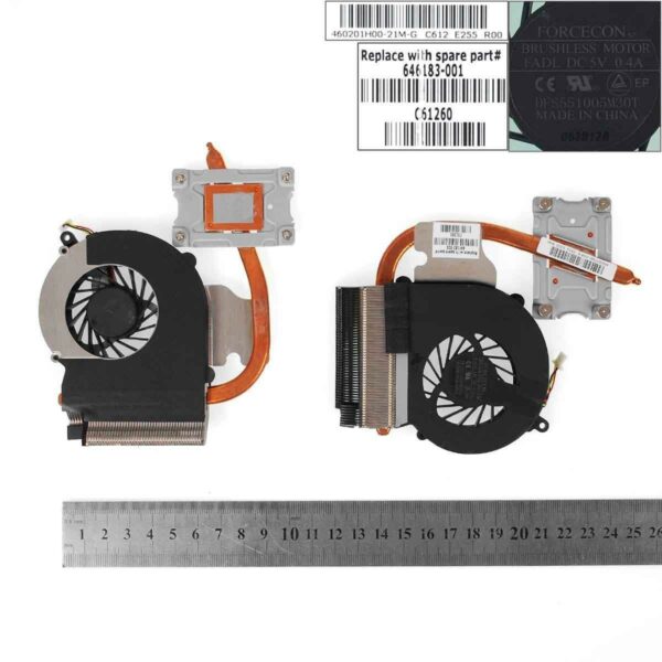 Ventoinha CPU com Dissipador para Portátil HP Compaq Presario CQ43 - DFS551005M30T 646181-001