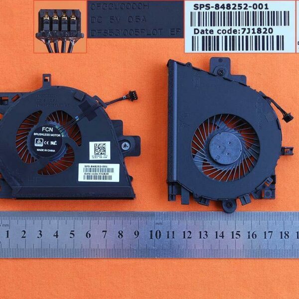 Ventoinha CPU para Portátil HP ZBook 15 G3 VGA - Compatível com DC28000GXF0-FCC2, 848252-001, DFS531005PL0T