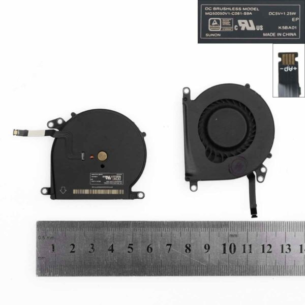 Ventoinha CPU para Portátil Apple MacBook Air A1370 11 Polegadas - Peça de Substituição