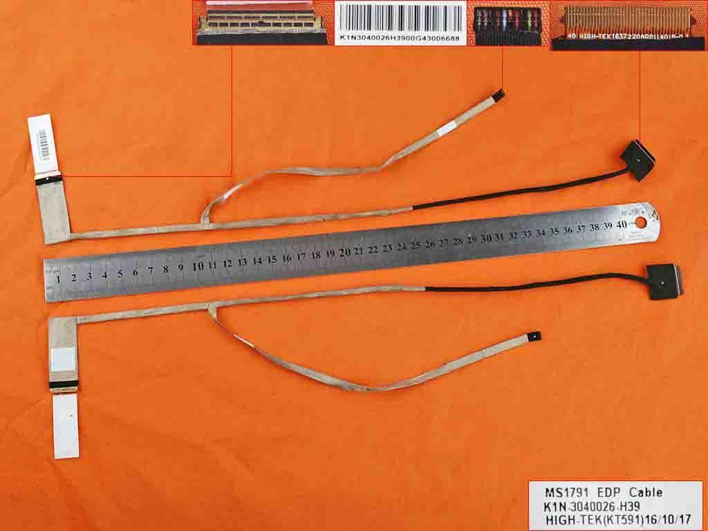 CABO FLEX PARA PORTATIL MSI GE72 PE70 GT72S 1791 30PIN EDP K1N-3040026-H39