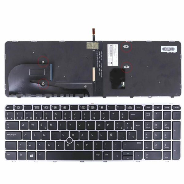 Teclado Portátil HP EliteBook 755 G3 G4, 850 G3 G4, ZBook 15U G3 G4 - Retroiluminado, Espanhol