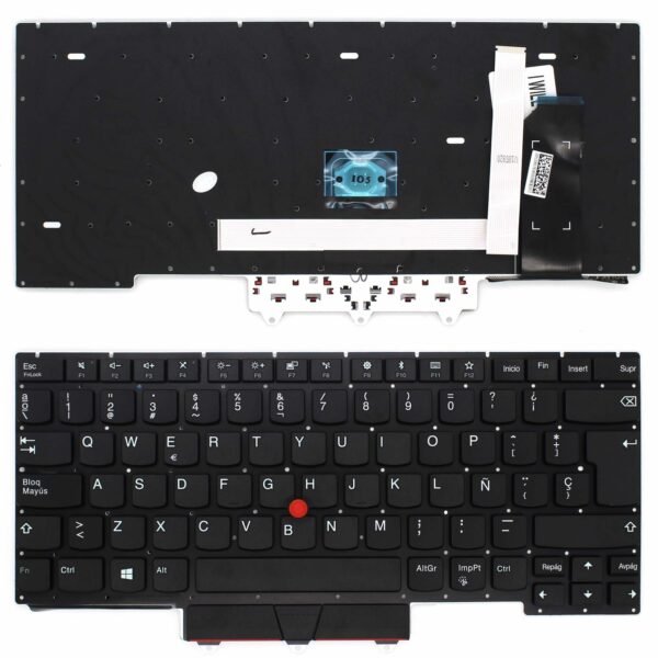 Teclado para Portátil Lenovo ThinkPad E14 R14 S3 Gen2 Preto - Substituição