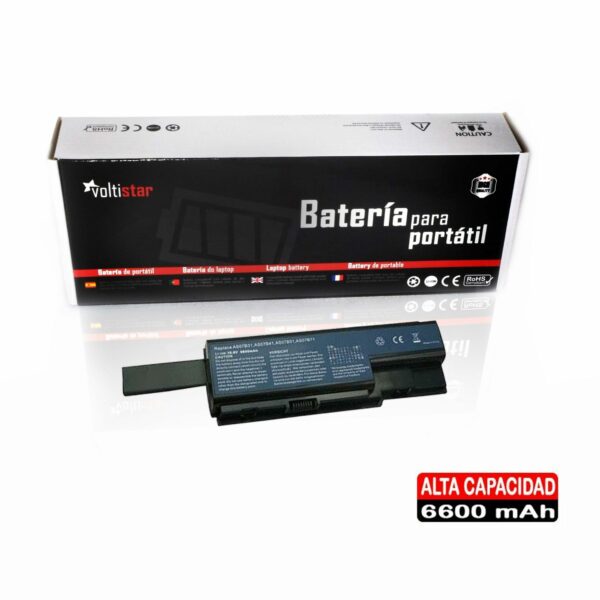 Bateria de Alta Capacidade 6600mAh para Portátil Acer Aspire 5720G, 5720Z, 5720ZG, 5730G, 5730Z, 5730ZG, 5739 e Mais - 10.8V/11.1V 9 Células