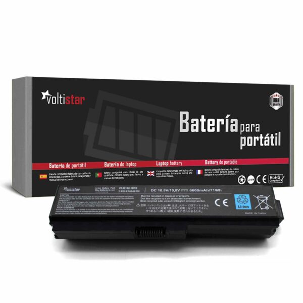 Bateria de Alta Capacidade para Portátil Toshiba L630, L640, L650 Series - PA3634U, PA3635U, PA3636U