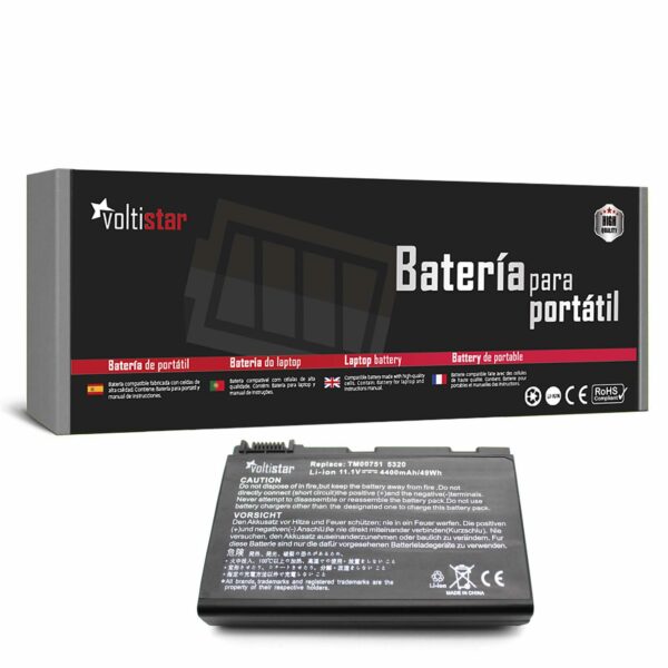 Bateria para Portátil Acer TravelMate 5310, 5320, 5520, 5720, 7520, 7720 e Extensa Series - P/N GRAPE32, GRAPE34