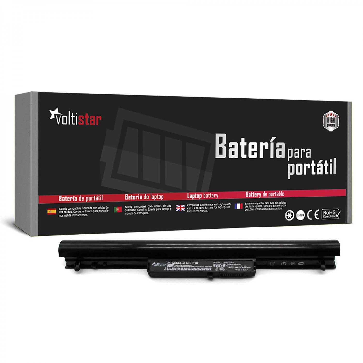 Bateria para Portátil HP Pavilion 14, 15, Chromebook, Sleekbook, Touchsmart - Compatível com 694864-851, VK04