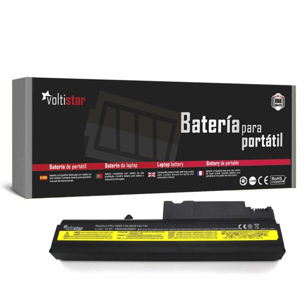 Bateria para Portátil IBM Lenovo ThinkPad R50 R51 R52 T40 T41 T42 T43 Series - 10.8V 4400mAh 6 Células