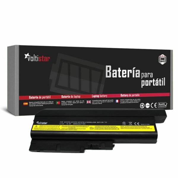Bateria para Portátil Lenovo ThinkPad SL400 R60 T60 R500 Z60E - P/N 40Y6795 - 10.8V 6600mAh