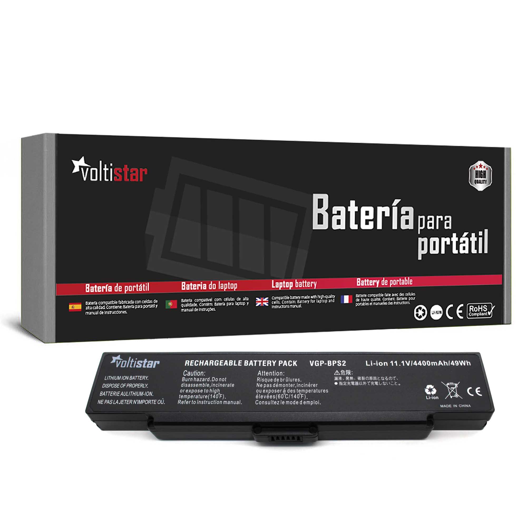 Bateria para Portátil Sony Vaio VGP-BPS2 VGP-BPS2A VGP-BPS2B VGP-BPS2C VGP-BPL2 VGP-BPL2C - 11.1V 4400mAh