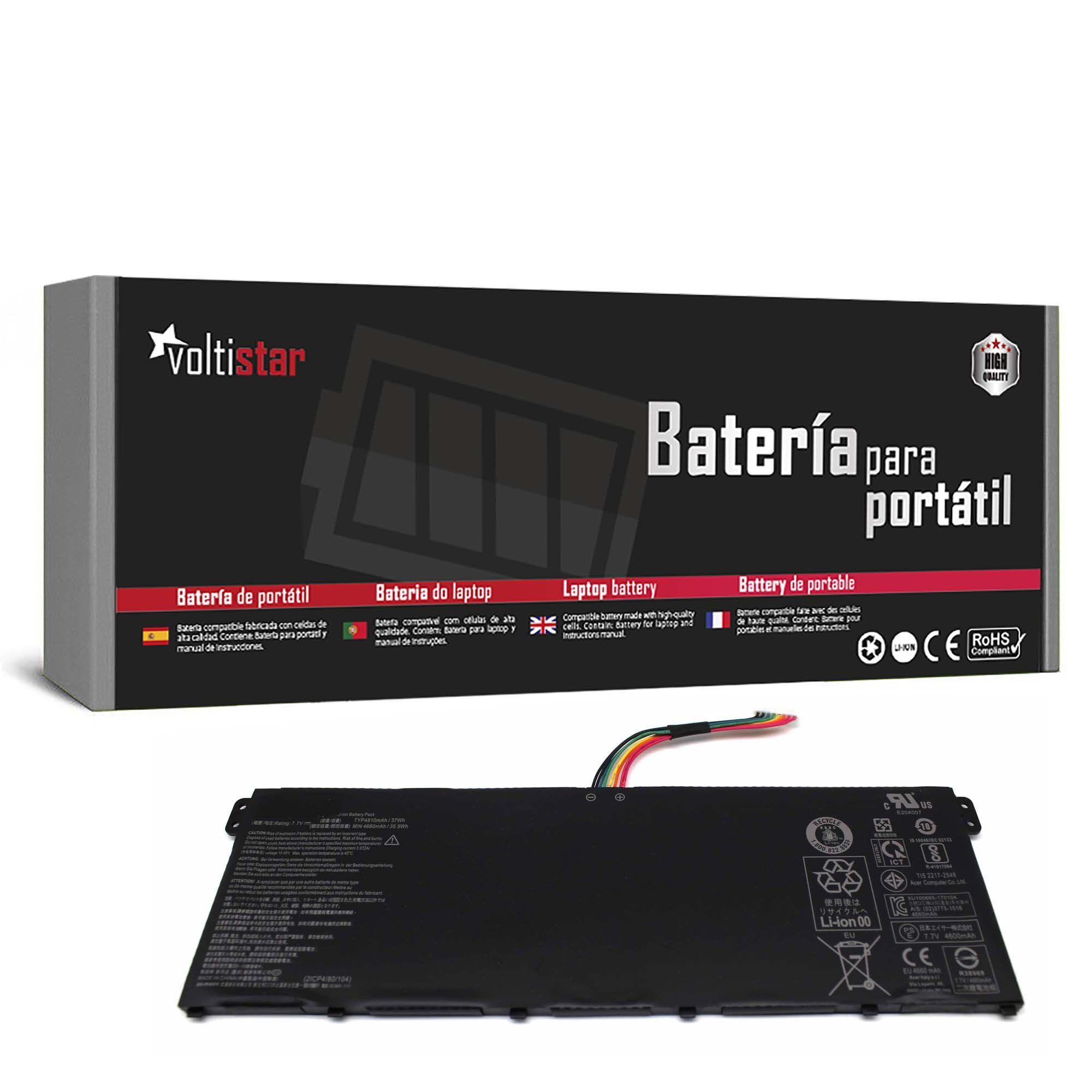 Bateria para Portátil Acer Aspire A315-51, A114-31, A314-31, A315-21, A515-51, ES1-523 - Compatível com AP16M5J, KT.00205.004