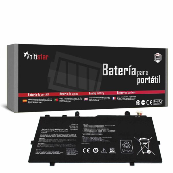 Bateria para Portátil Asus VivoBook Flip TP401N TP401NA Series 7.6V 4900mAh - C21N1714