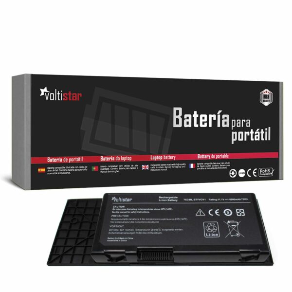 Bateria para Portátil Dell Alienware M17X R3/R4 Series - 11.1V 6600mAh - P/N: BTYVOY, C0C5M, 318-0397