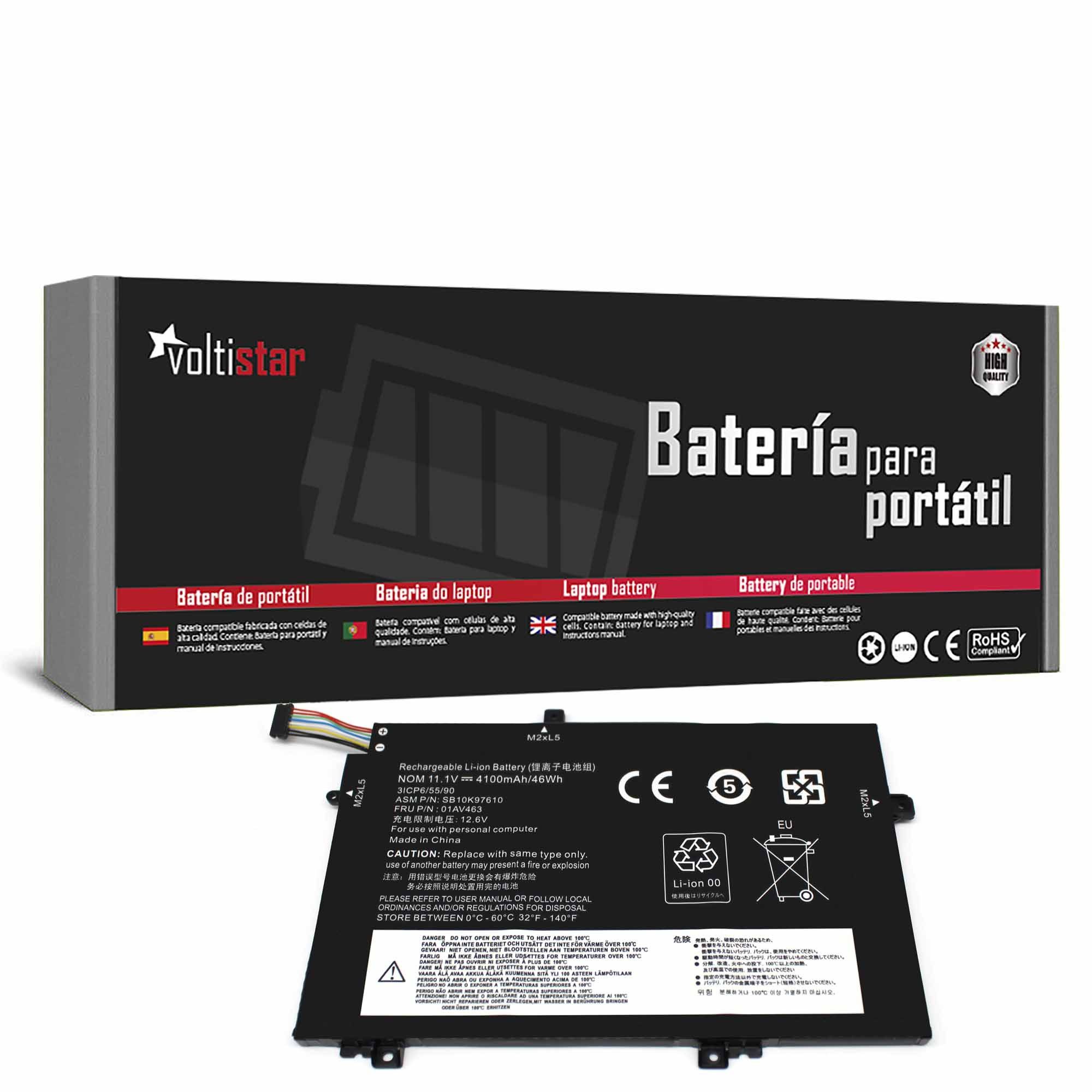 Bateria para Portátil Lenovo ThinkPad L480 L580 L590 Series - Compatível com L17L3P52, 01AV466