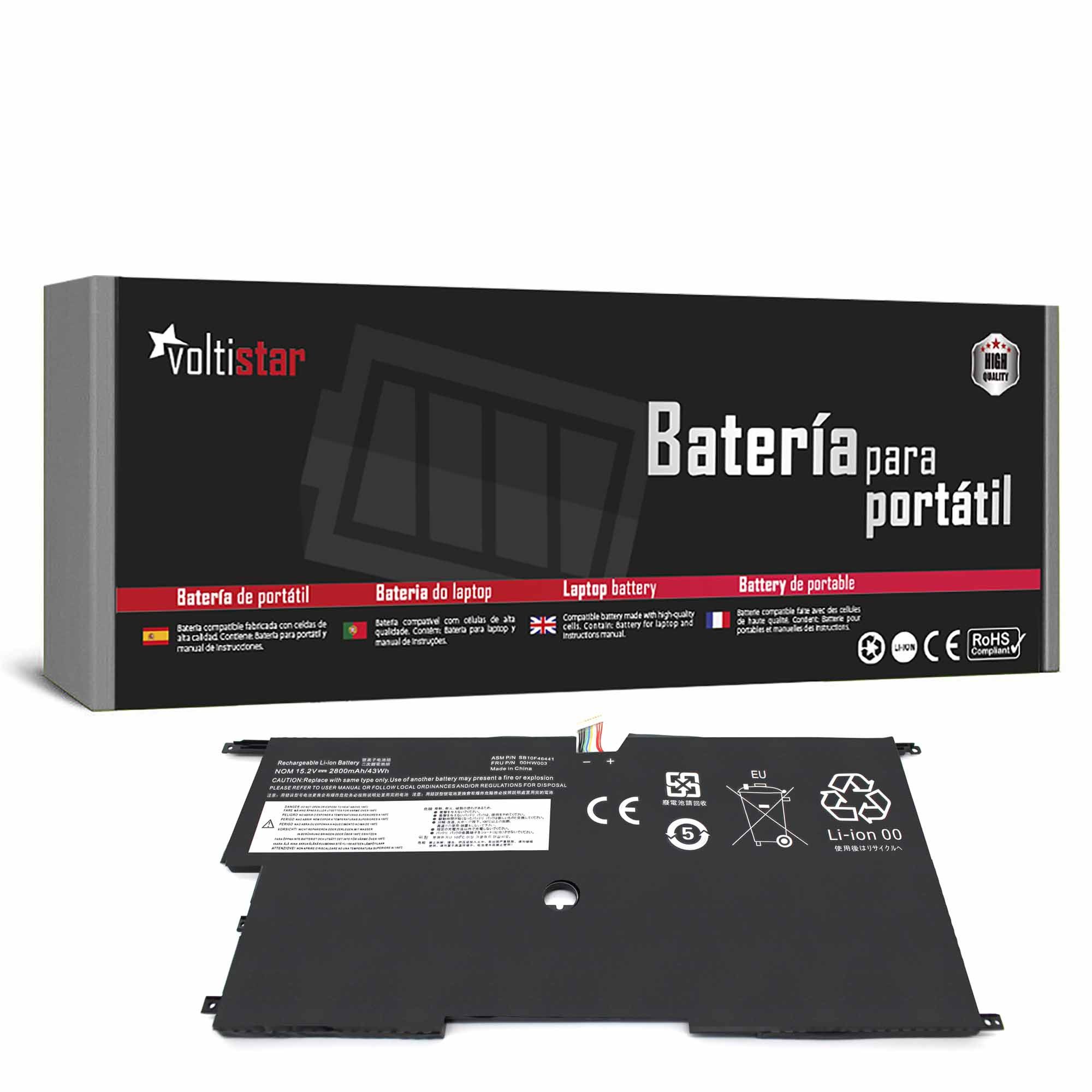 Bateria para Portátil Lenovo ThinkPad X1 Carbon 3ª Geração (2015) - 00HW002, 00HW003
