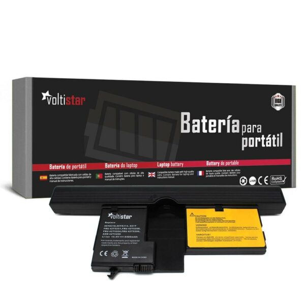 Bateria para Portátil Lenovo ThinkPad X61 Tablet PC - 14.4V 4400mAh - P/N: 40Y8314, 42T4507, 40Y8318