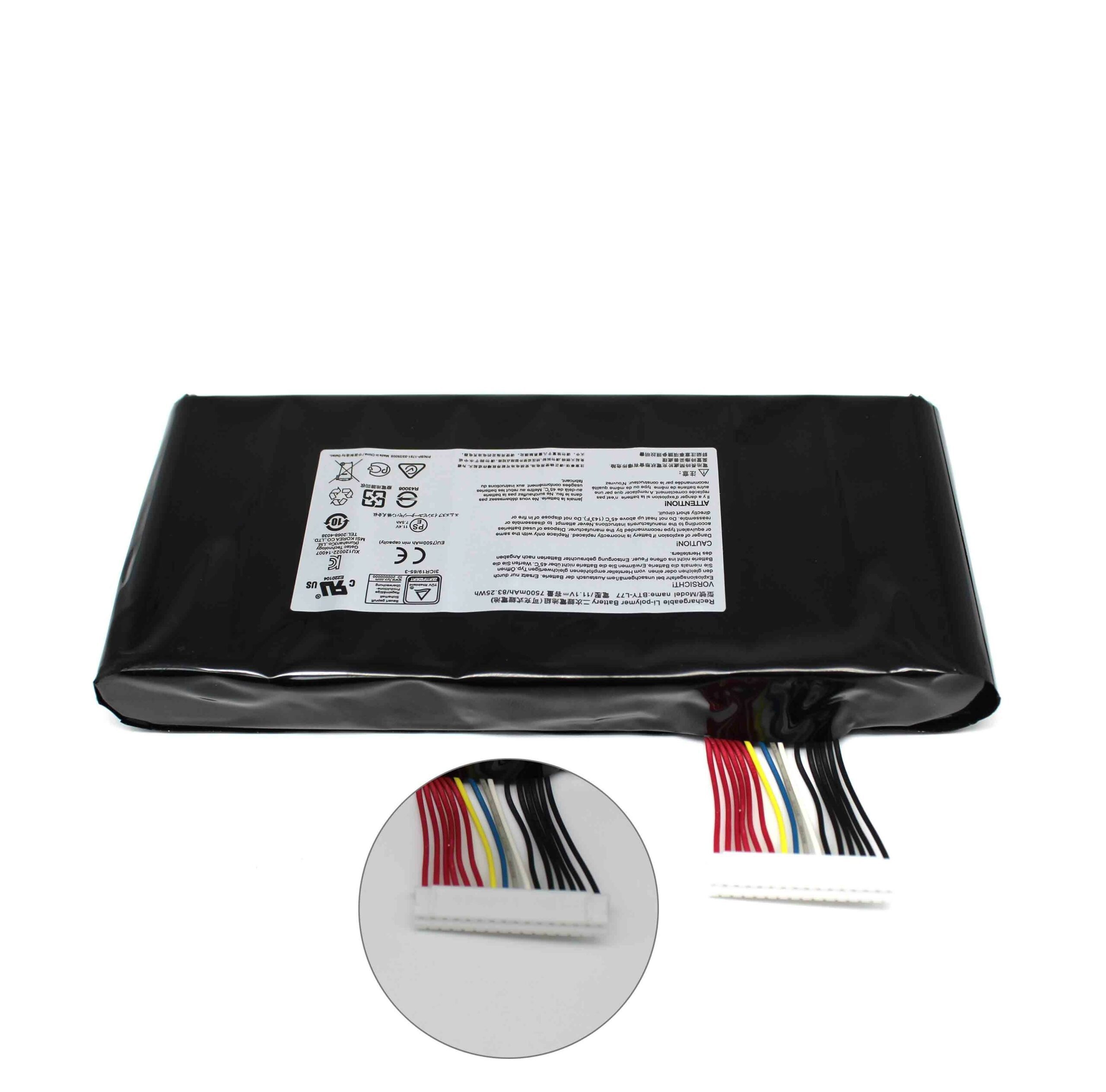 Bateria para Portátil MSI GT72, GT72S, GT80, GT725, GT72VR, WT72 Series - P/N BTY-L77 - 11.1V 6600mAh - Image 2