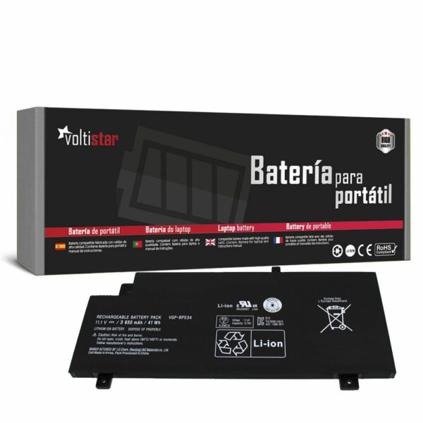 Bateria para Portátil Sony VAIO Fit 15 SVF15A1ACXB SVF15A1BCXS - VGP-BPS34 VGP-BPL34