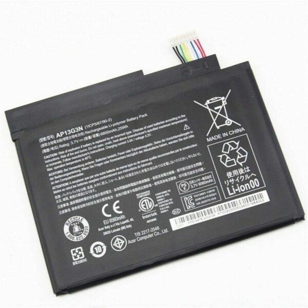 Bateria de Substituição para Tablet Acer Iconia W3-810 (P/N: AP13G3N) - 3.7V 25Wh