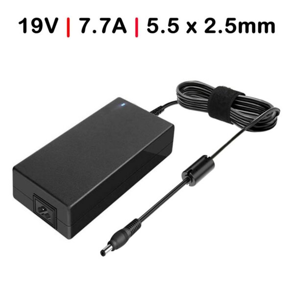Carregador Portátil 19V 7.7A (145W) para Asus, Acer, Toshiba - Conector 5.5x2.5mm