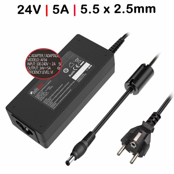 Carregador Portátil 24V 5A 120W - Conector 5.5x2.5mm - Voltistar Green Computer
