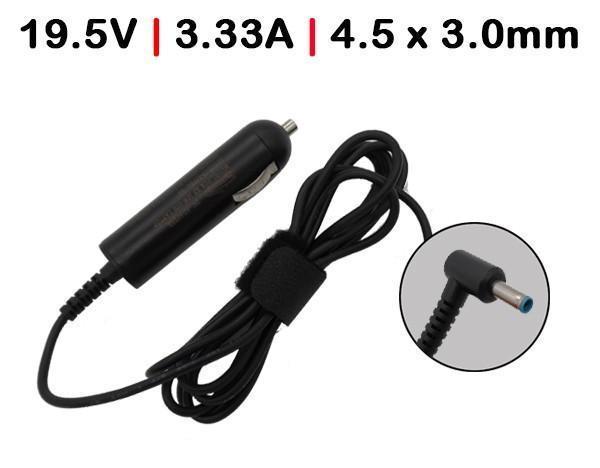 Carregador de Carro para Portátil HP EliteBook Folio 1040 G1 G2 G3 - 65W 19.5V